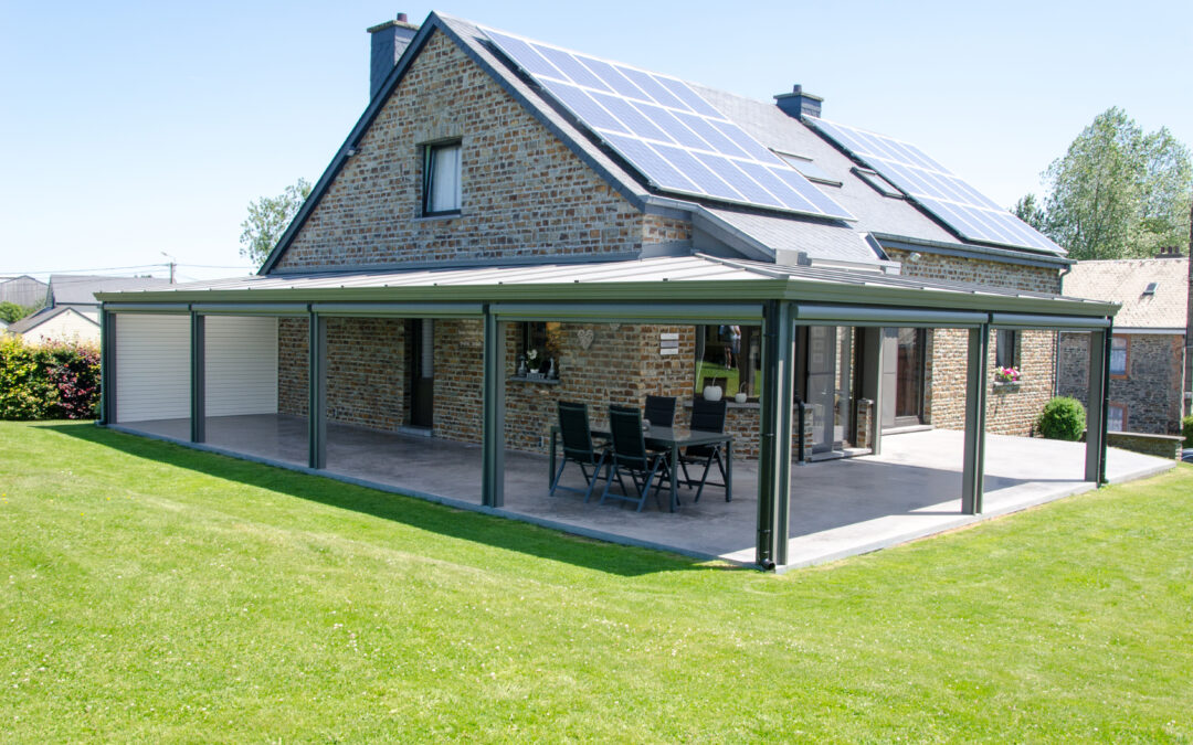 Pergola aluminium noire moderne